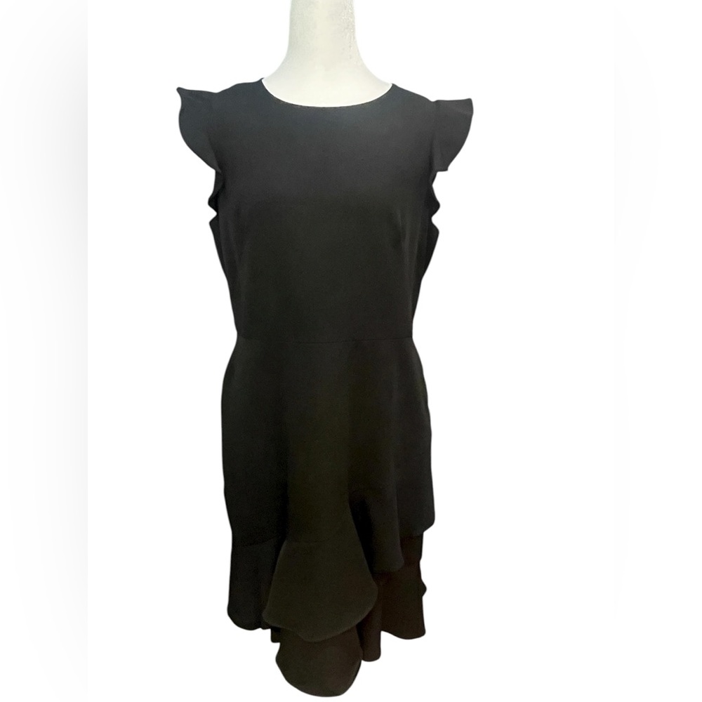 LOFT Wraparound Flounce Flare
Dress Ruffle Trim